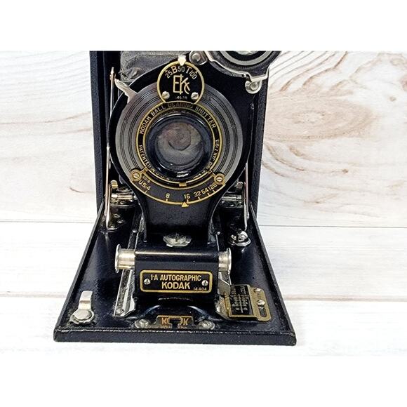 EASTMAN KODAK No. 1A Autographic Folding Bellows Antique Film Camera W/ Case - Picture 5 of 16
